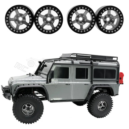 Universal 1/10 RC Crawler 1.9" Beadlock Wheels Aluminum 5-Spoke