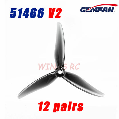 24Pcs 5 Inch Blade Propeller Props for RC FPV Drone Gemfan 51466