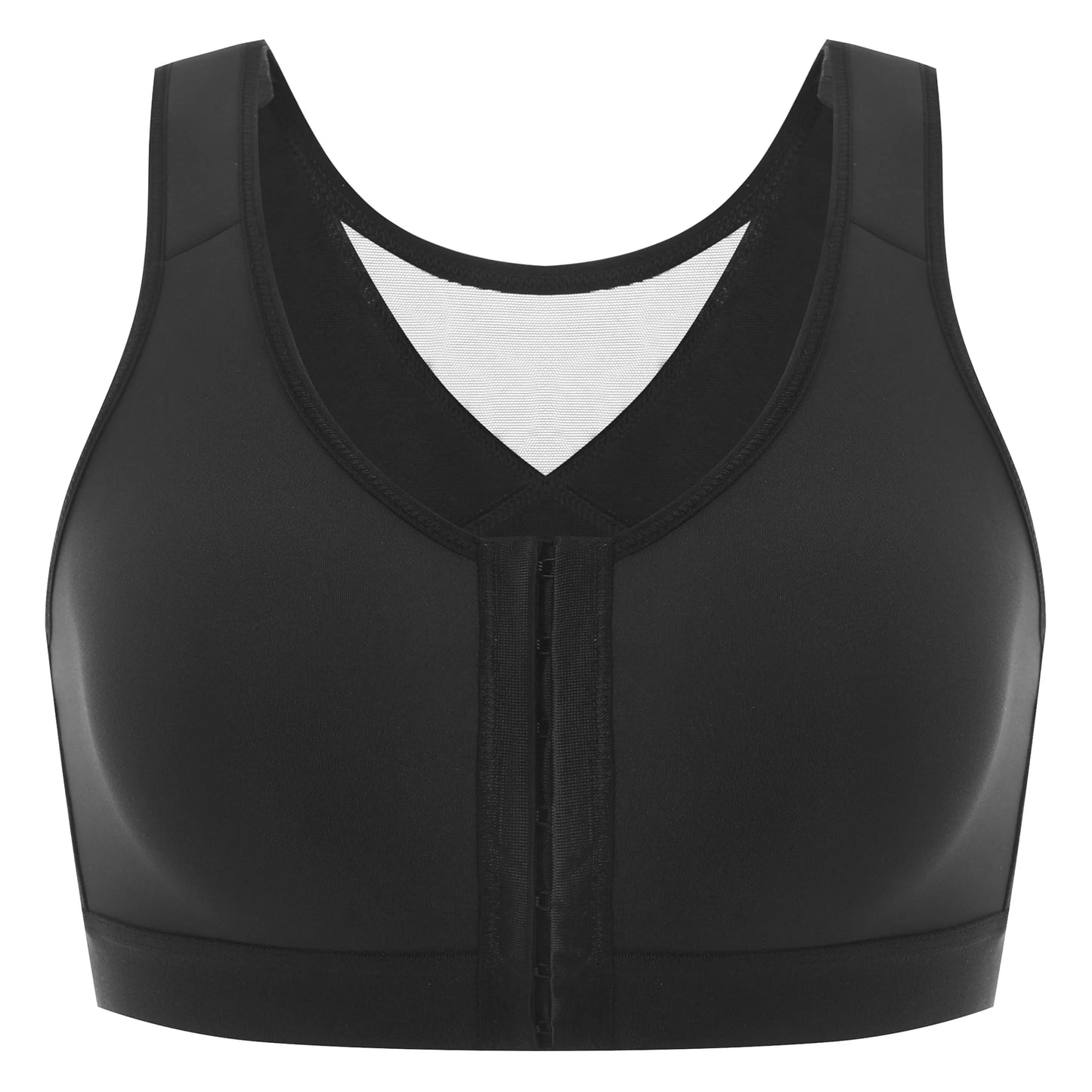MELENECA Women’s Plus Size Front Closure Wirefree Posture Bra Back Support