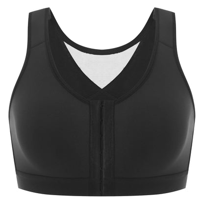 MELENECA Women’s Plus Size Front Closure Wirefree Posture Bra Back Support