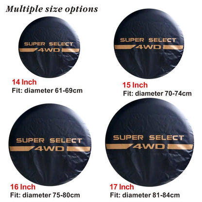 14 15 16 17Inch 4WD Waterproof Dustproof PVC Leather Spare Wheel Tire Cover Case Protector For Mitsubishi Pajero for Car Styings-EXPROTAS