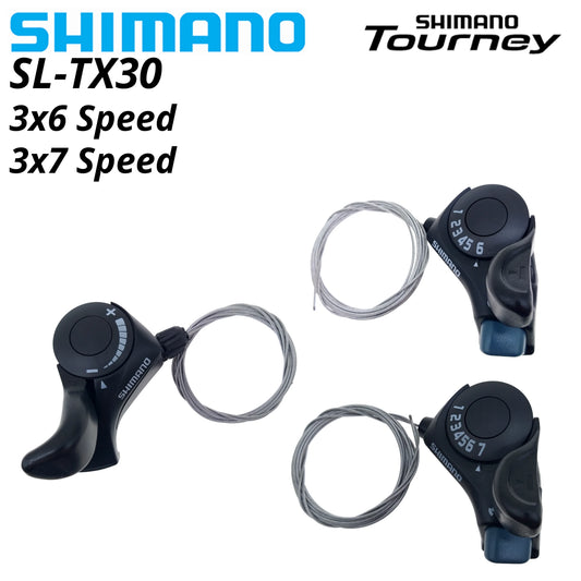 Shimano Tourney SL-TX30 Shift Lever Set 6/7-Speed (18/21 Speed) with Inner Cables