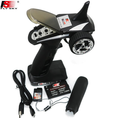 Flysky 2.4GHz Remote Receiver & Transmitter with Battery USB Cable for RC Car