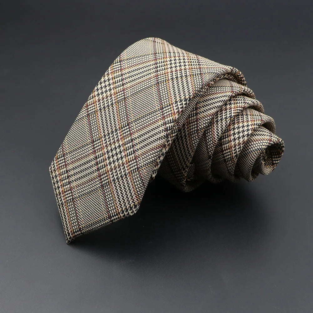 Mens Tie 6cm Slim Solid Classic Necktie for Wedding Party Casual