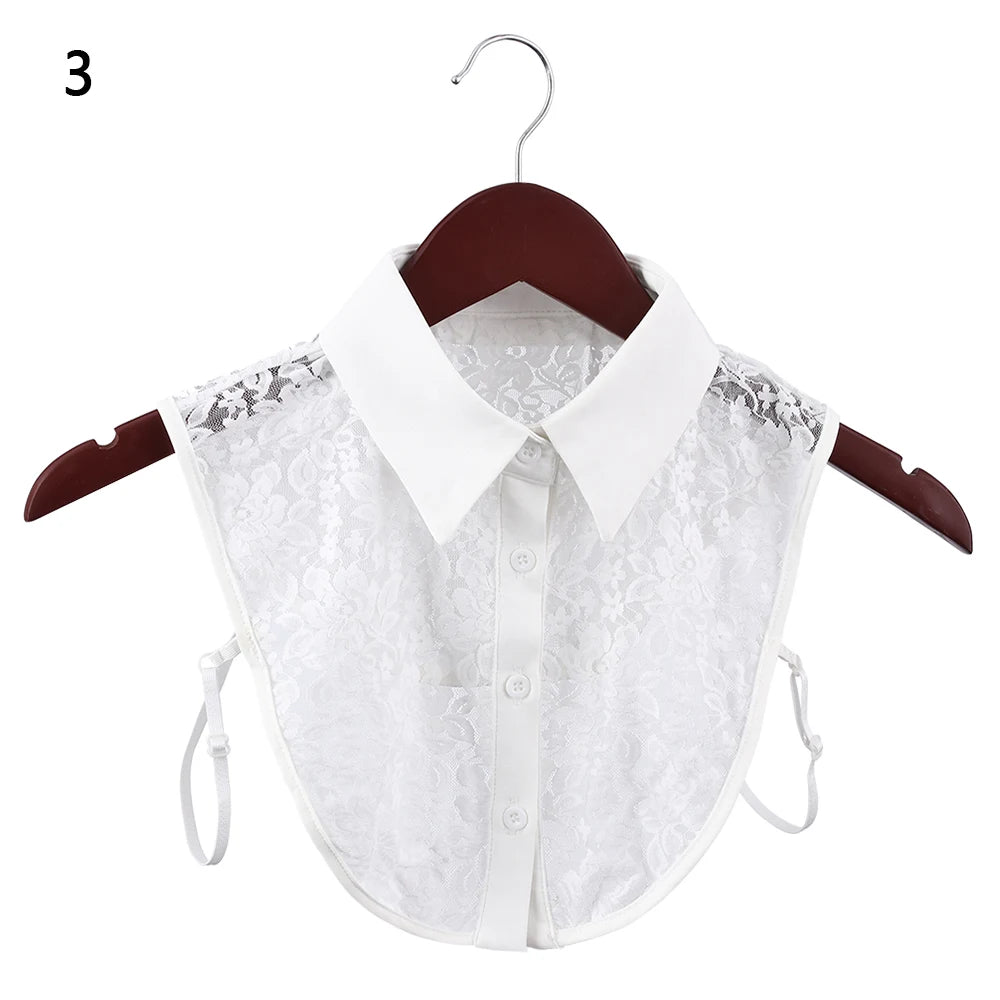 Lace Fake Collar Detachable Women Blouse Lapel Shirt Clothes Accessories