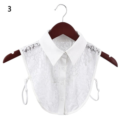 Lace Fake Collar Detachable Women Blouse Lapel Shirt Clothes Accessories