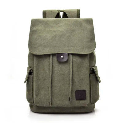 Large Canvas School Bag Backpack Rucksack Travel Hiking Men Sports