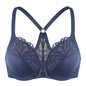 MELENECA Women’s Plus Size Front Closure Lace Underwire Bra Unlined - EXPROTAS