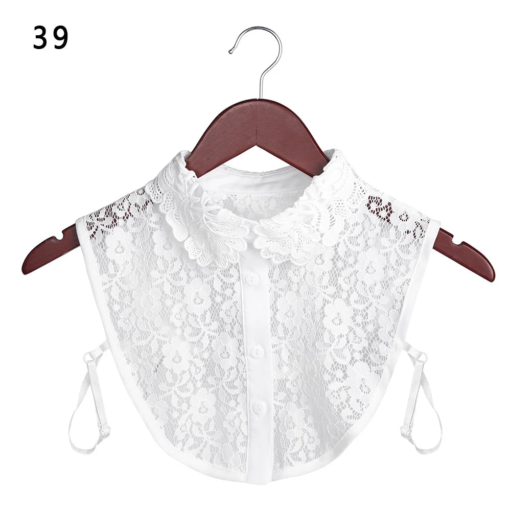 Lace Fake Collar Detachable Women Blouse Lapel Shirt Clothes Accessories