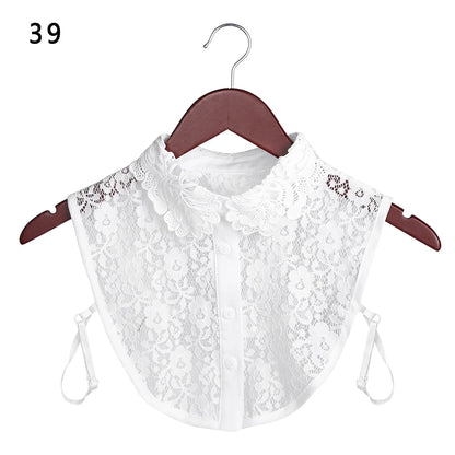Lace Fake Collar Detachable Women Blouse Lapel Shirt Clothes Accessories