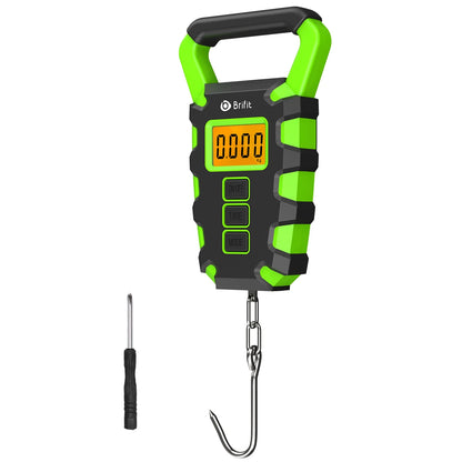 50Kg Digital Hanging Scale w/ Hook & Ruler Portable Luggage Fish Weigh