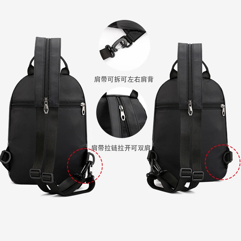 Men's Chest Bag Sling Backpack Travel Outdoor Small Cross Body Bags