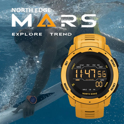 NORTH EDGE Mens Smart Watch Women Sportswatch Dual Time Running Pedometer Countdown Waterproof 50m Digital Alarm Military Clock-EXPROTAS