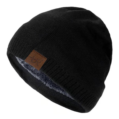 Unisex Urgentman Winter Beanie Cap Outdoor Warm Knitted Fur Lined Hat