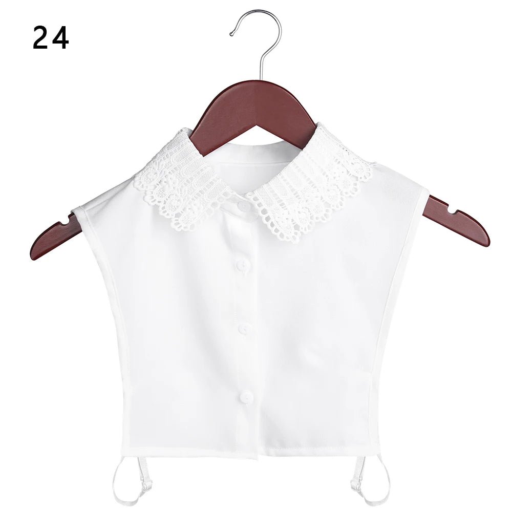 Lace Fake Collar Detachable Women Blouse Lapel Shirt Clothes Accessories