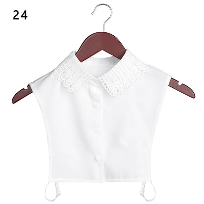 Lace Fake Collar Detachable Women Blouse Lapel Shirt Clothes Accessories
