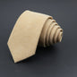 Men Necktie Wool Slim Brown Handmade Casual Ties Accessories