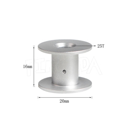 25T Servo Winch Wheel for 1/10 RC Crawler Parts Metal Spool Steering Hook