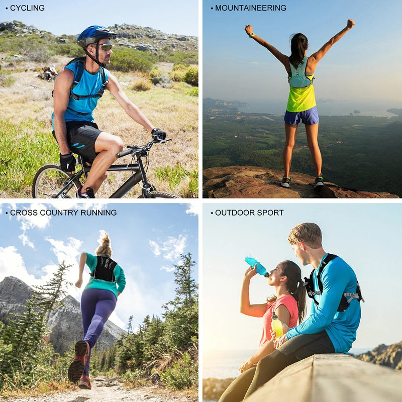 Outdoor Trail Running 5L Ultralight Backpack Hydration Jogging Vest Men Breathable Marathon Bicycle Bag Water Bottle 500ML-EXPROTAS