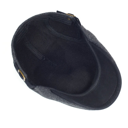 Big Size Newsboy Cap Men Wool Herringbone Gatsby Flat Hat Winter