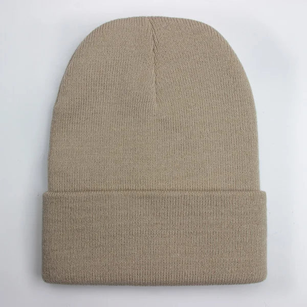 Warm Knitted Cap Beanie Wool Unisex Winter Hat Men Women 24 Colors