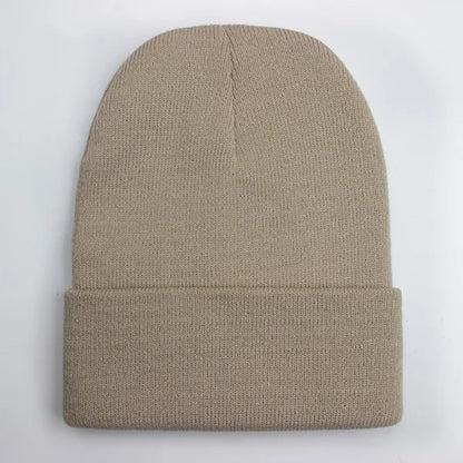 Warm Knitted Cap Beanie Wool Unisex Winter Hat Men Women 24 Colors