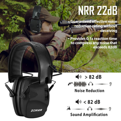 ZOHAN Earmuffs Active Headphones for Shooting Electronic Hearing protection Ear protect Noise Reduction active hunting headphone-EXPROTAS