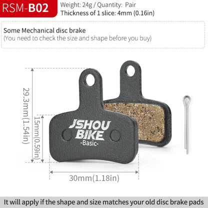 Semi-Metal Bicycle Brake Pads for Shimano SRAM Avid Hayes Magura by JSHOUBIKE