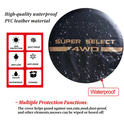 14 15 16 17Inch 4WD Waterproof Dustproof PVC Leather Spare Wheel Tire Cover Case Protector For Mitsubishi Pajero for Car Styings-EXPROTAS