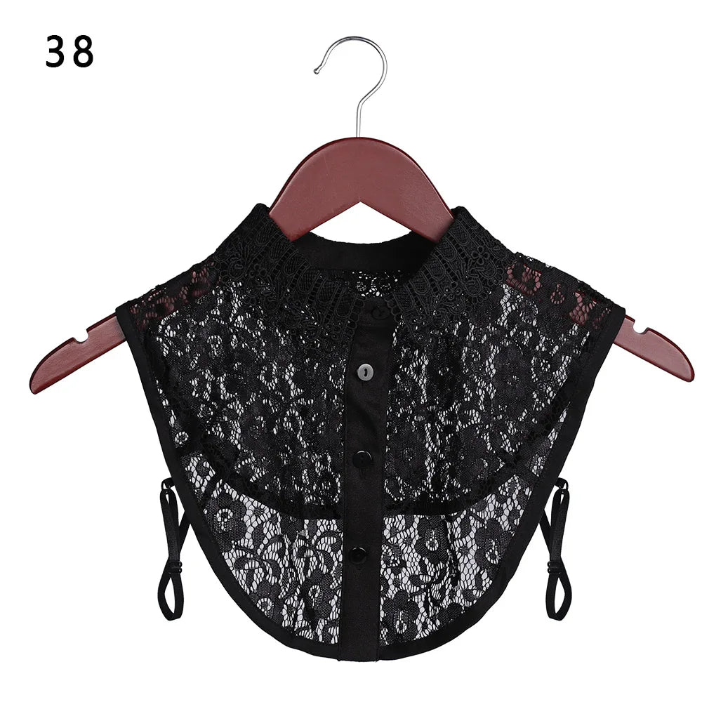 Lace Fake Collar Detachable Women Blouse Lapel Shirt Clothes Accessories