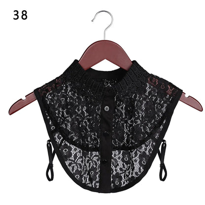 Lace Fake Collar Detachable Women Blouse Lapel Shirt Clothes Accessories