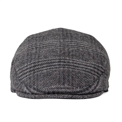 Feinion Men's Wool Blend Flat Newsboy Cabbie Hat Driving Cap