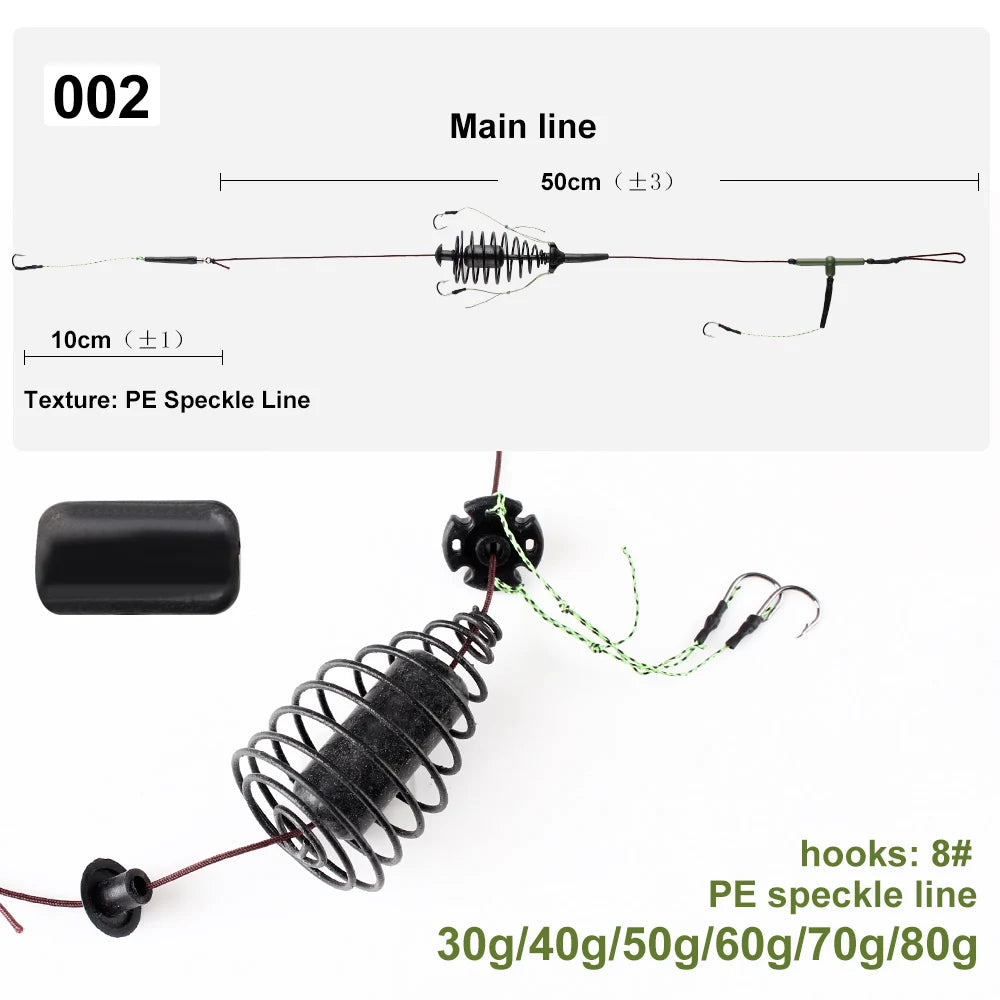 Metal Feeder Hook 30-80g Fishing Steel Accessories Carp Bait Cage