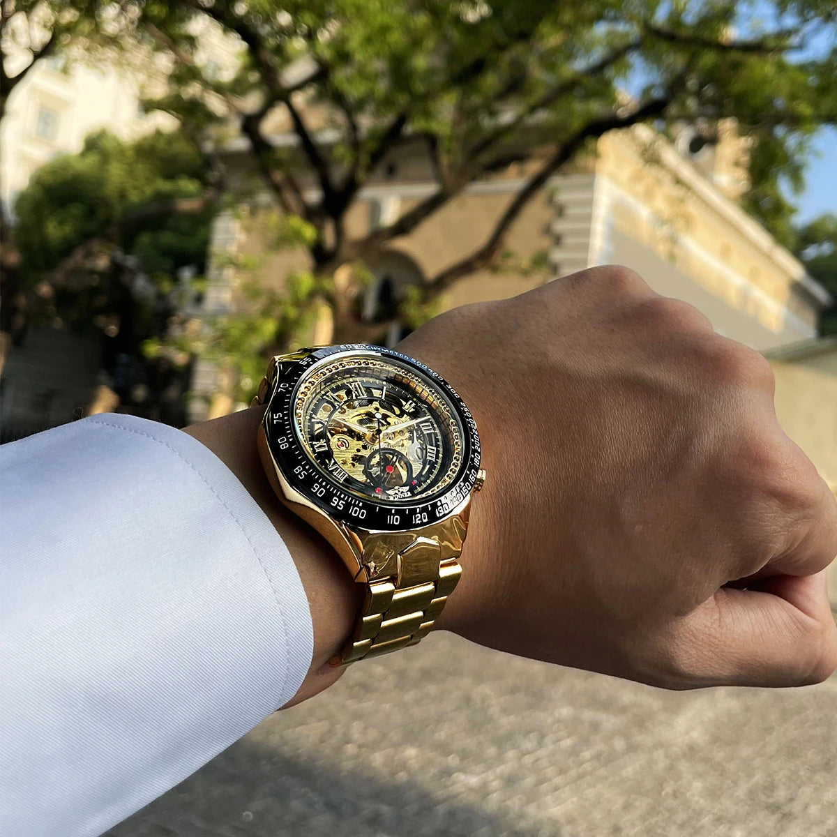 Winner Mechanical Sport Design Bezel Fashion Watch Mens Watches Top Brand Luxury Montre Homme Clock Men Automatic Skeleton Watch-EXPROTAS