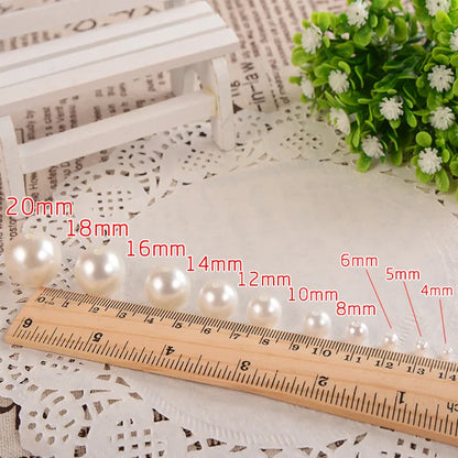 1000Pcs Imitation Pearl Beads 3-20mm Round Spacer for Bracelet Making DIY