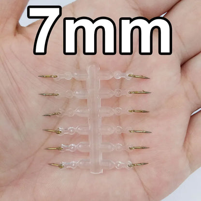 12pcs Metal Bait Spikes Carp Fishing Boilie Pins w/ Rubber Corn Hair Rigs