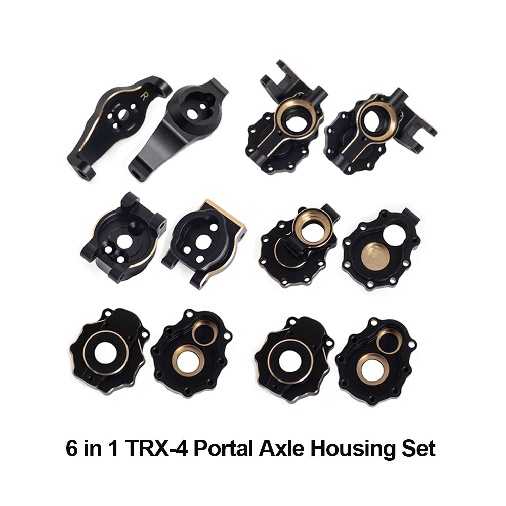 TRX4 Brass Portal Axle Housing Weight System Black 1/10 RC Crawler TRX6