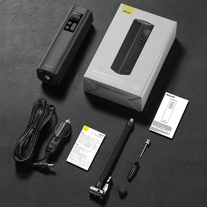 Baseus Mini Car Air Compressor 12V 150PSI Portable Tire Inflator Digital Pump