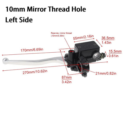 22MM M8/M10 Motorcycle Upper Front Brake Clutch Master Cylinder CNC Clutch Pump Reservoir Pump Lever Left Right for Honda Suzuk-EXPROTAS