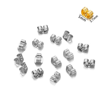 200-2000Pcs Rubber Ear Plug Stoppers Soft Silicone Earring Findings DIY