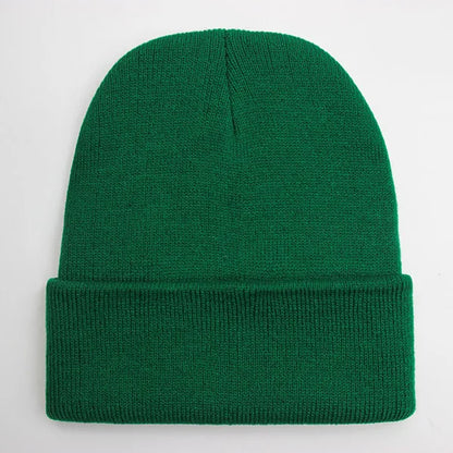 Warm Knitted Cap Beanie Wool Unisex Winter Hat Men Women 24 Colors