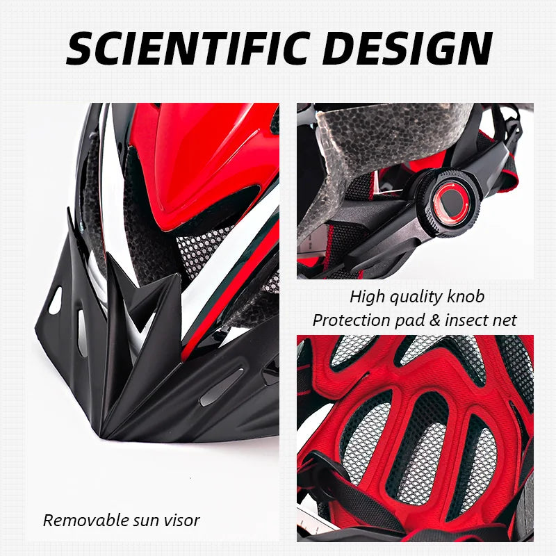 VICTGOAL Bicycle Helmet Men's Ultralight Taillight LED MTB Road Bike Helmet Cycling Motorcycle Electric Scooter Safty Helmets-EXPROTAS