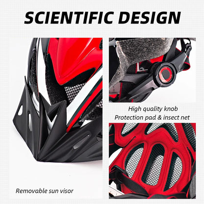 VICTGOAL Bicycle Helmet Men's Ultralight Taillight LED MTB Road Bike Helmet Cycling Motorcycle Electric Scooter Safty Helmets-EXPROTAS