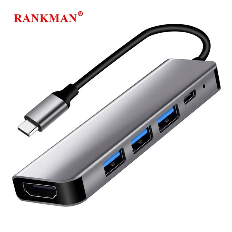 USB C Hub Docking Station 4K HDMI PD for Dex TV Mouse MacBook iPad