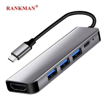USB C Hub Docking Station 4K HDMI PD for Dex TV Mouse MacBook iPad