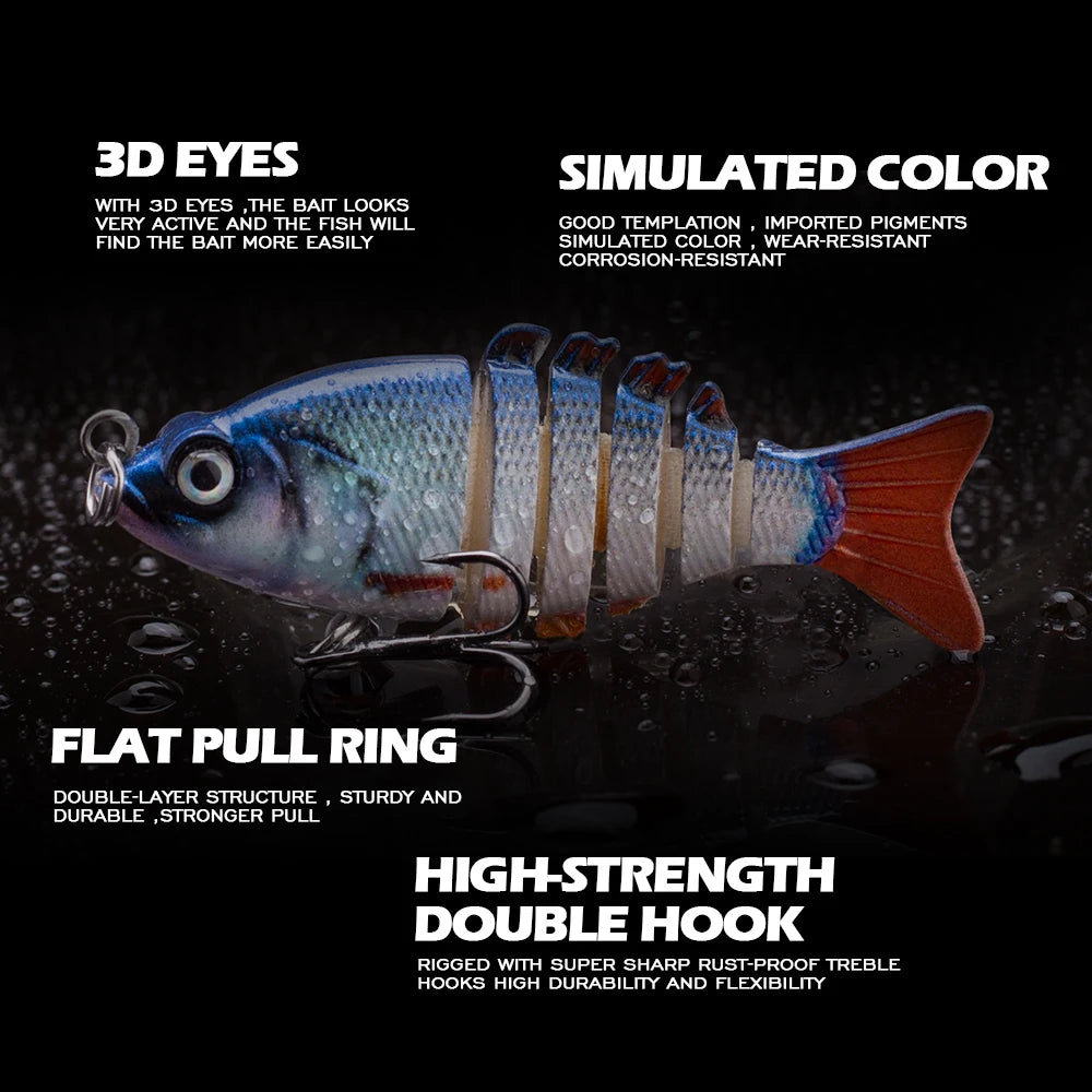 5pcs Suit 5cm/2.5g Mini Multi Jointed Swimbait Fishing Lure set Flexible Fish Bait Swimbait Bionic Crankbait Tackle For Bass