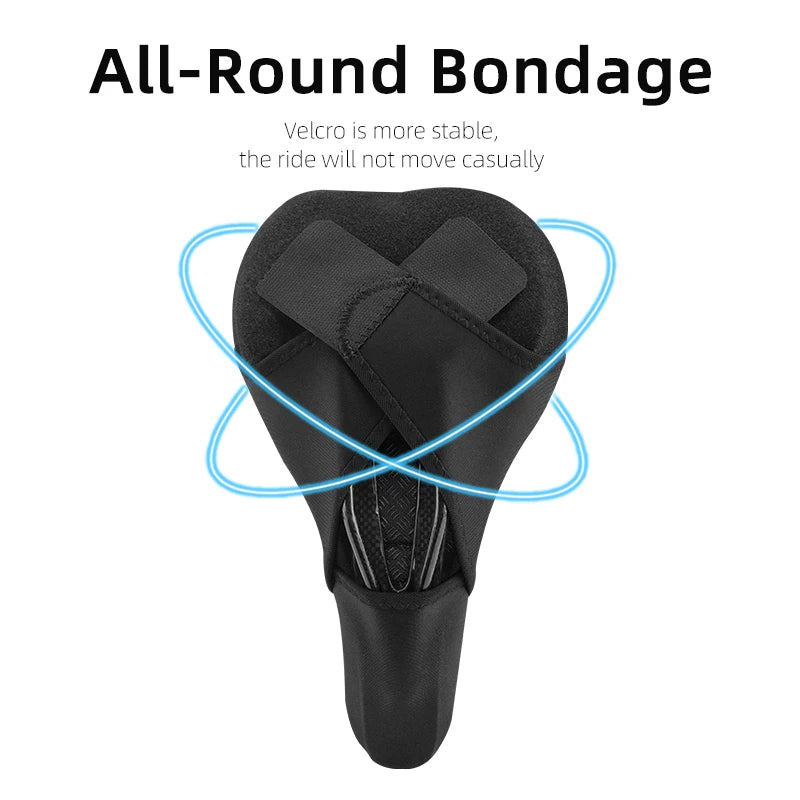 ROCKBROS Silicone Bicycle Saddle Hollow Breathable MTB Bike Seat Cover Pad