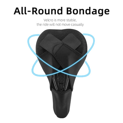 ROCKBROS Silicone Bicycle Saddle Hollow Breathable MTB Bike Seat Cover Pad
