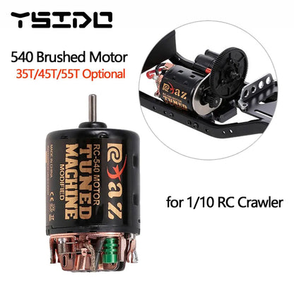 RC Car 540 Brushed Motor ESC Combo 55T 45T 35T 60A for 1/10 Crawler