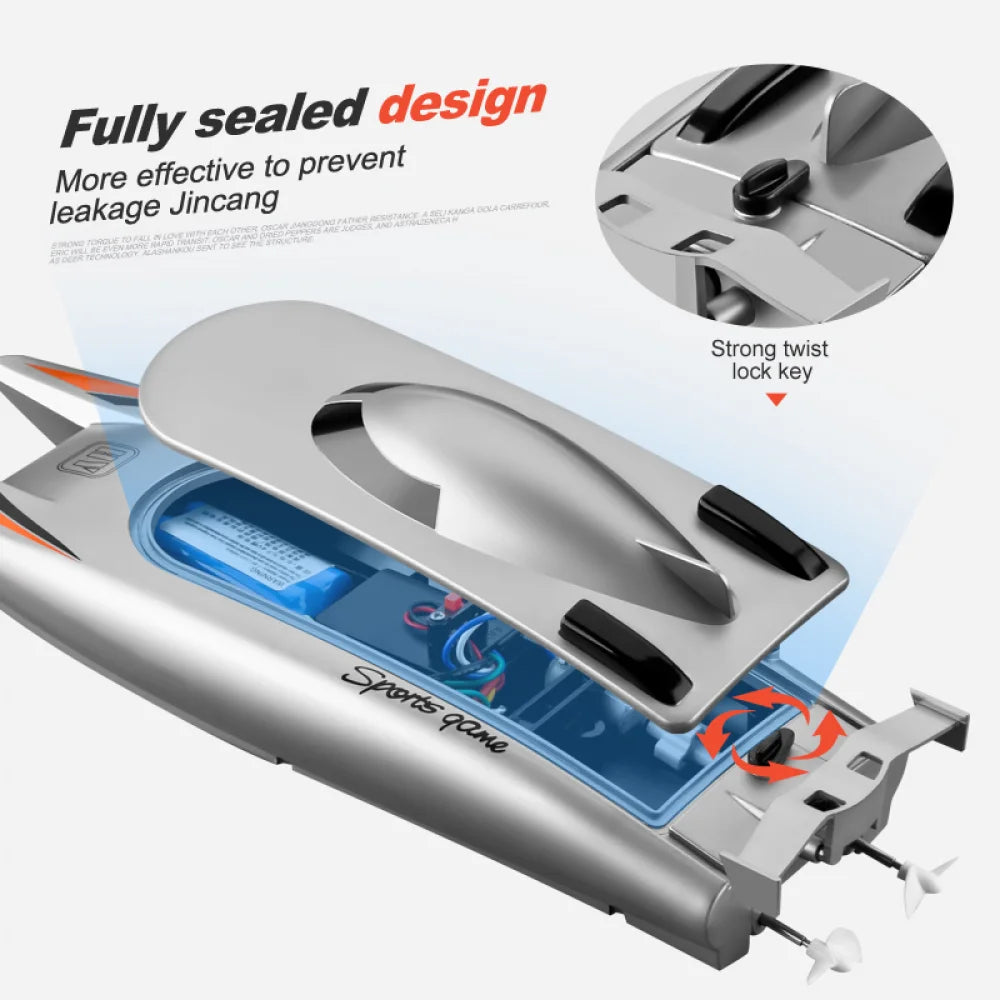 Speed Boat Remote Control 2.4G Racing Electric Toy for Kids Outdoor